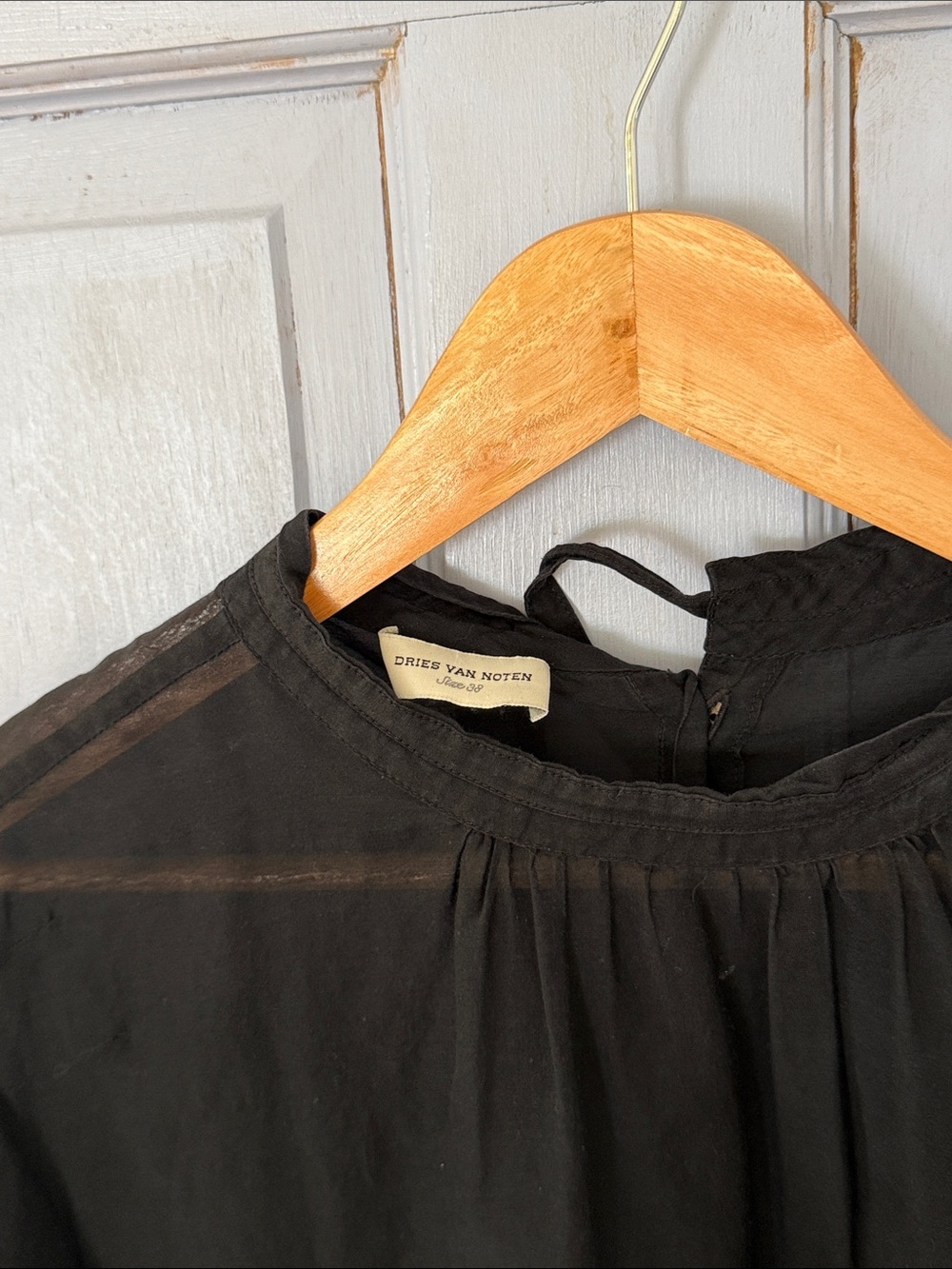 Dries Van Noten Cropped Sleeve Shell Top Size 38 - Picture 3 of 8